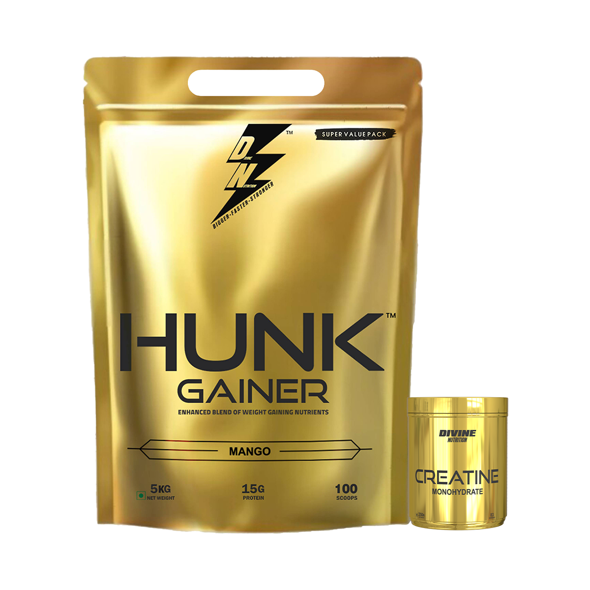 HUNK GAINER 5KG +CREATINE GOLD 250 GM