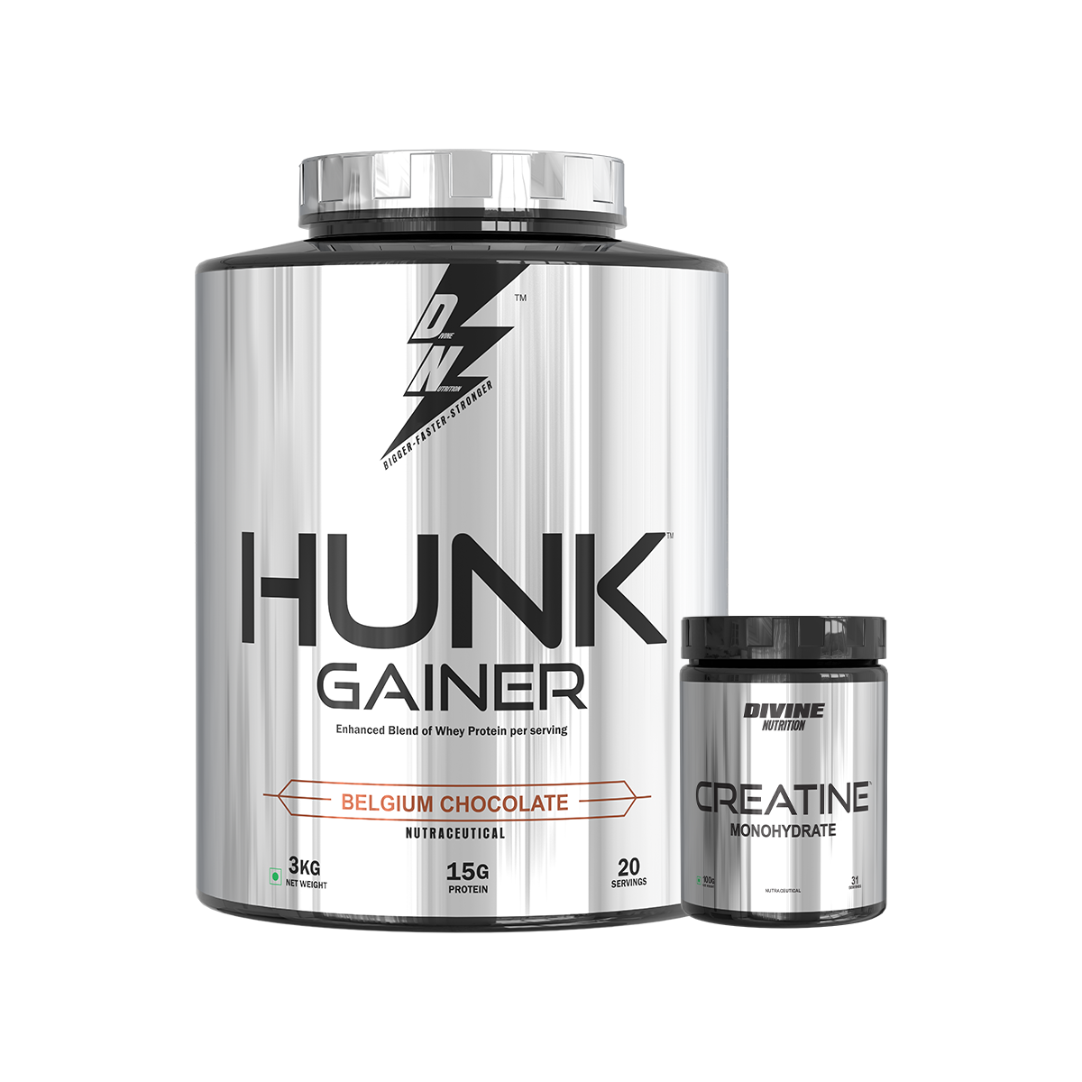 HUNK GAINER 3 kg + CREATINE 100GM