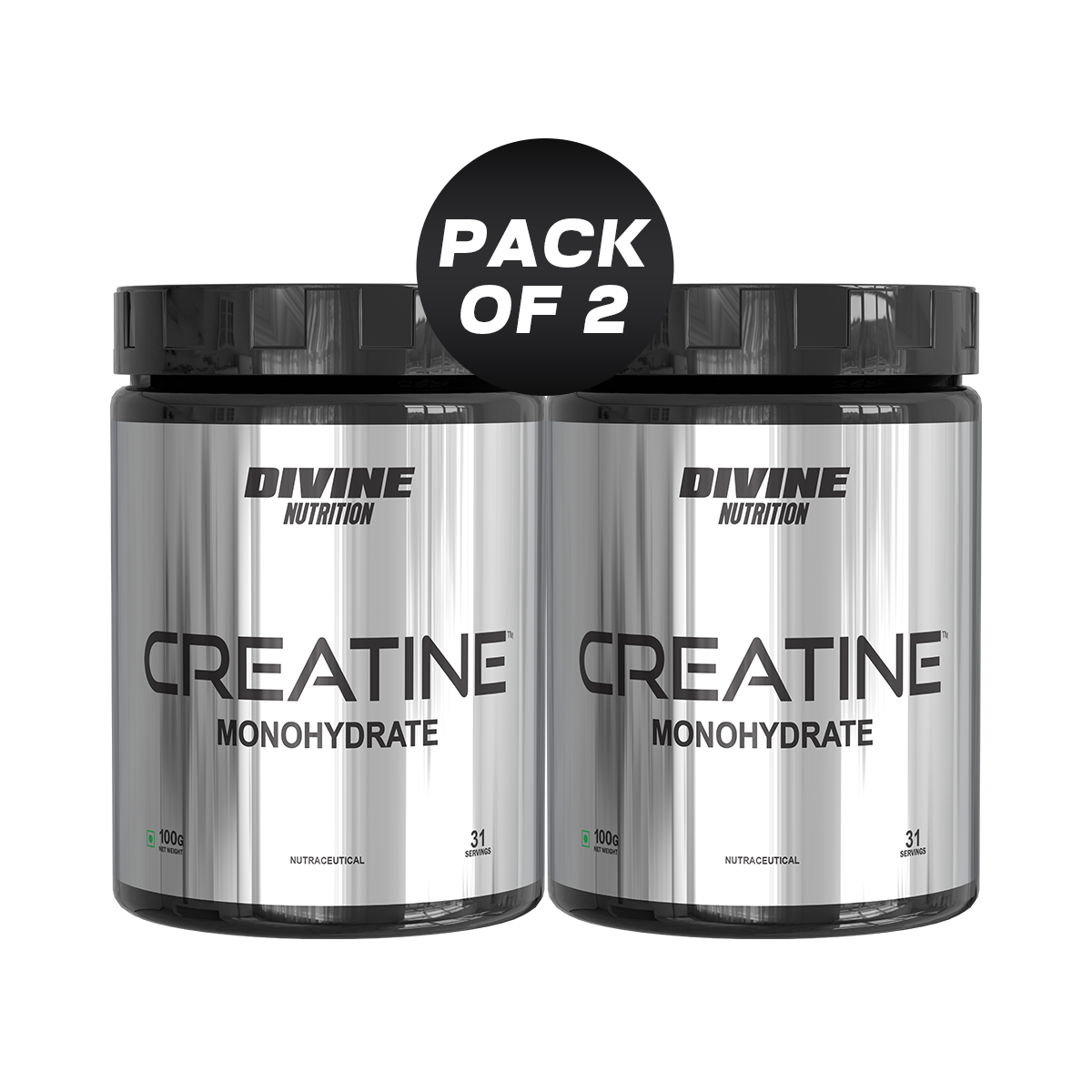 Creatine Monohydrate 100 GM Pack of 2
