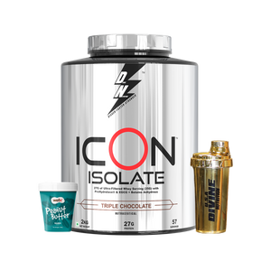 2kg Icon Isolate + 500 gm Peanut Butter & Gold Shaker