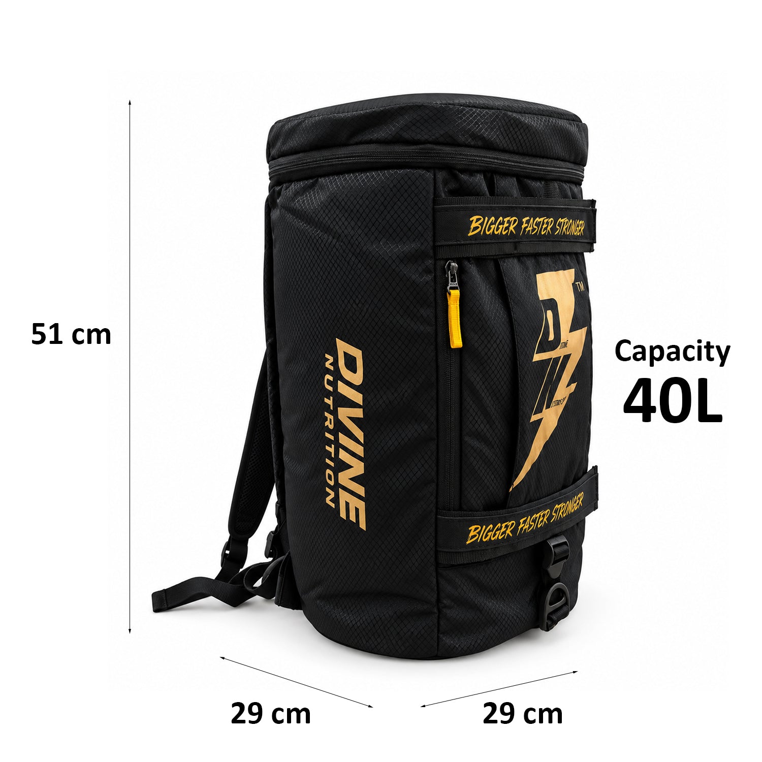 Divine Nutrition Gym Bag for Men & Women | Spacious Workout Duffle Bag for Gym, Sports & Travel