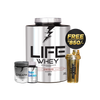 MUSCLE BUILDING STACK-  LIFE WHEY 2KG + SUPER CALCIUM + CREATINE